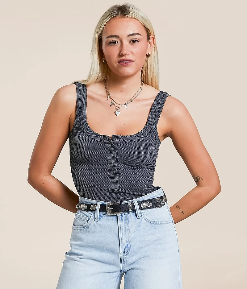 Free People Clean Lines Henley Tank Top