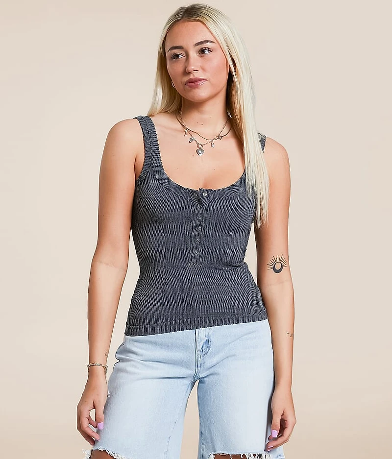 Clean Lines Henley Tank Top