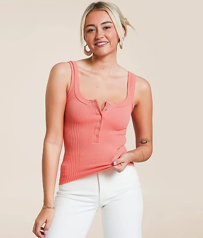 Clean Lines Henley Tank Top