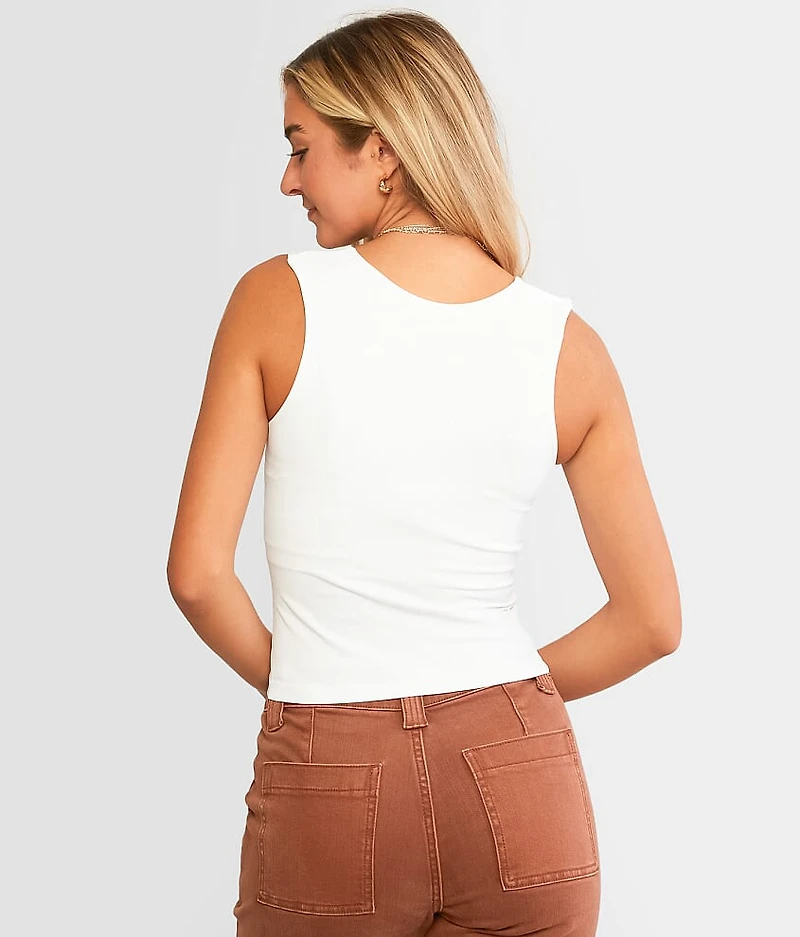 Clean Lines Cropped Muscle Cami Tank Top