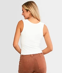 Clean Lines Cropped Muscle Cami Tank Top