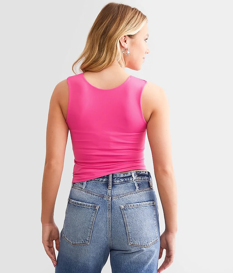 Clean Lines Cropped Muscle Cami Tank Top