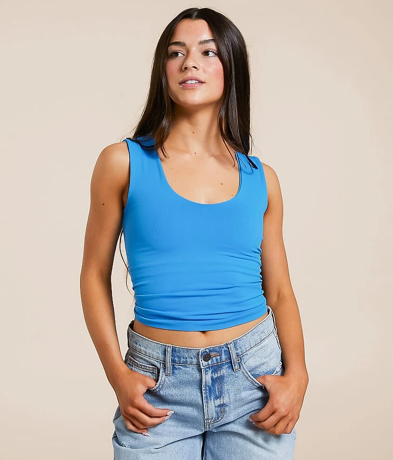 Clean Lines Cropped Muscle Cami Tank Top