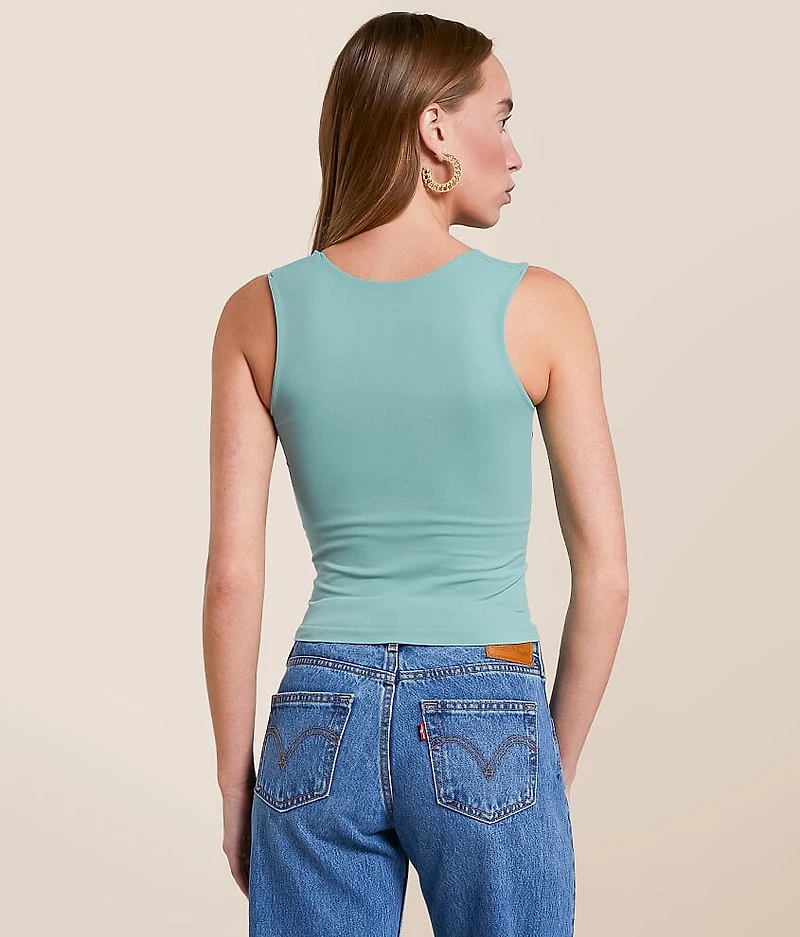 Clean Lines Cropped Muscle Cami Tank Top