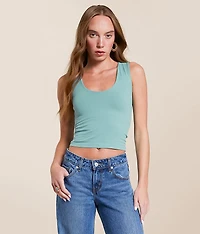 Clean Lines Cropped Muscle Cami Tank Top