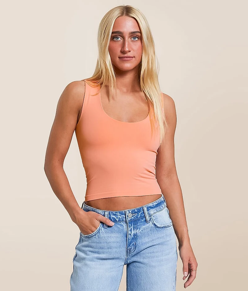 Clean Lines Cropped Muscle Cami Tank Top