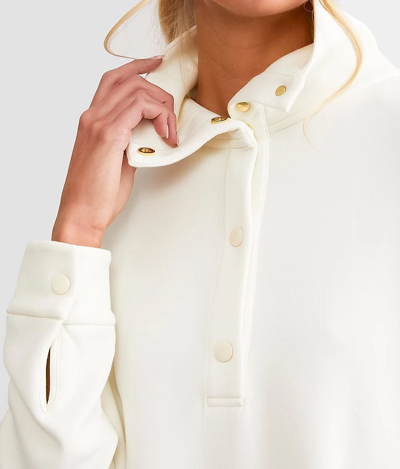 Meredith Longline Henley Pullover