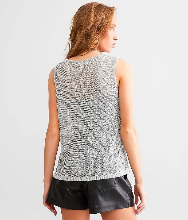 Metallic Netted Tank Top