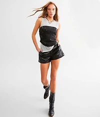Metallic Netted Tank Top