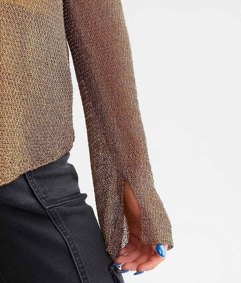 Textured Metallic Top