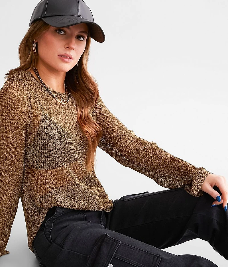 Textured Metallic Top