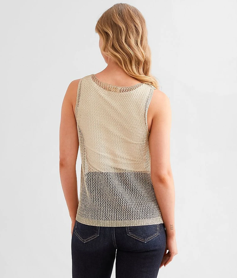 Metallic Netted Tank Top