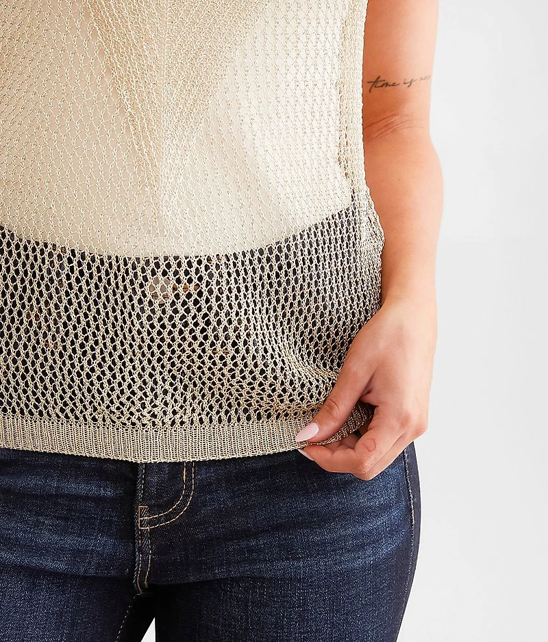Metallic Netted Tank Top