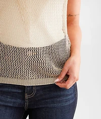 Metallic Netted Tank Top