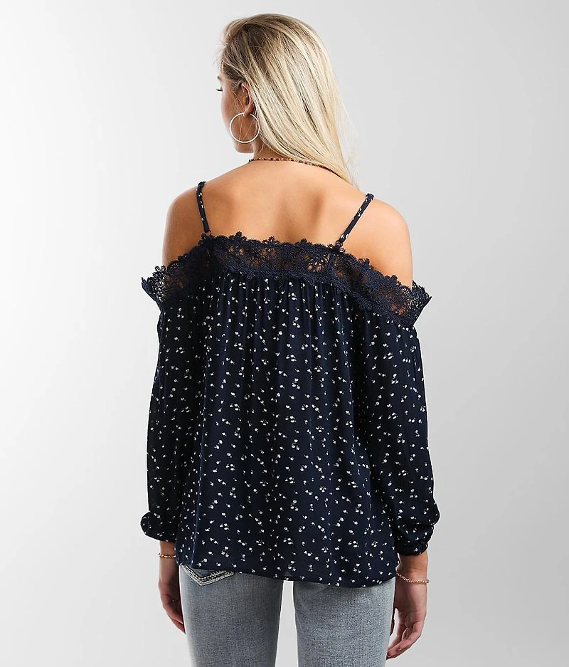 Floral Cold Shoulder Top