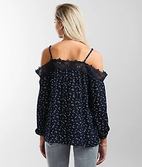 Floral Cold Shoulder Top