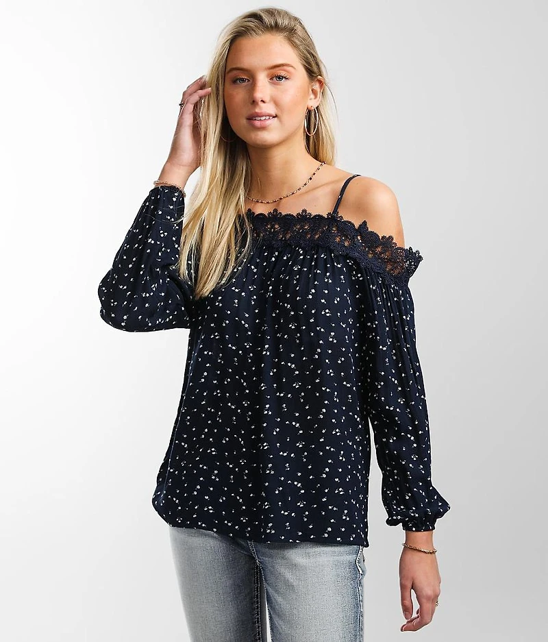 Floral Cold Shoulder Top