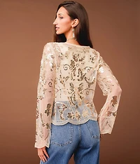 Sequin Mesh Top
