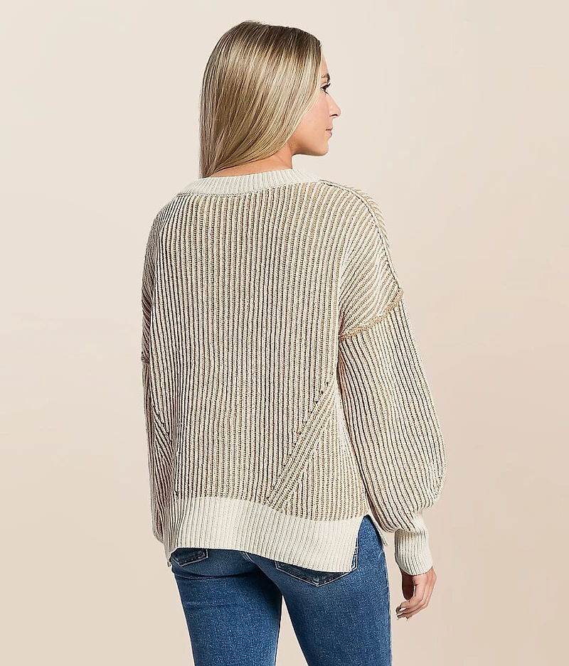 Ribbed Stripe Oversized Sweater