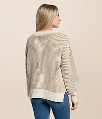 Ribbed Stripe Oversized Sweater