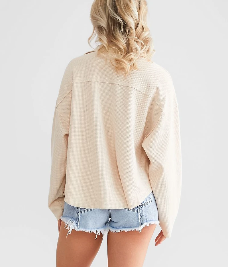Washed Waffle Knit Shirt