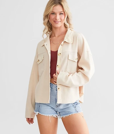 Washed Waffle Knit Shirt