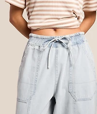Barrel Chambray Pull On Jean