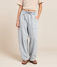 Barrel Chambray Pull On Jean
