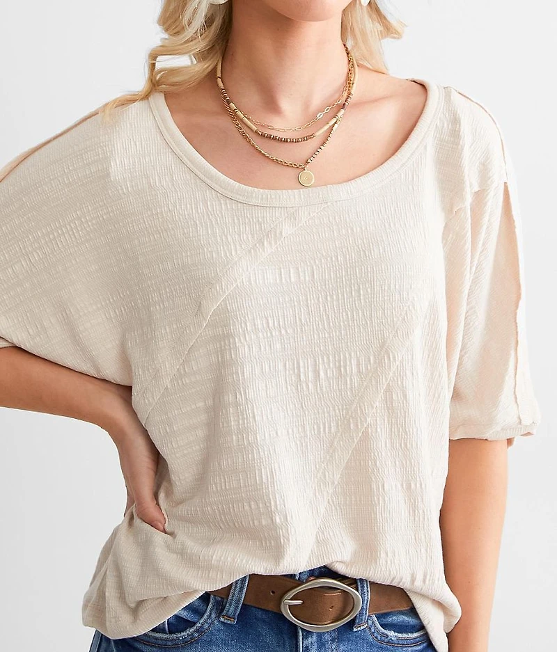 Textured Boxy Top