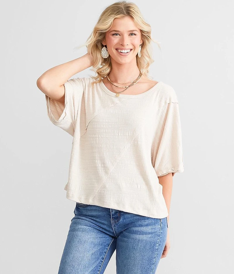 Textured Boxy Top