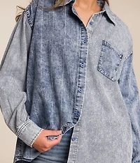 Mixed Stripe Denim Shirt