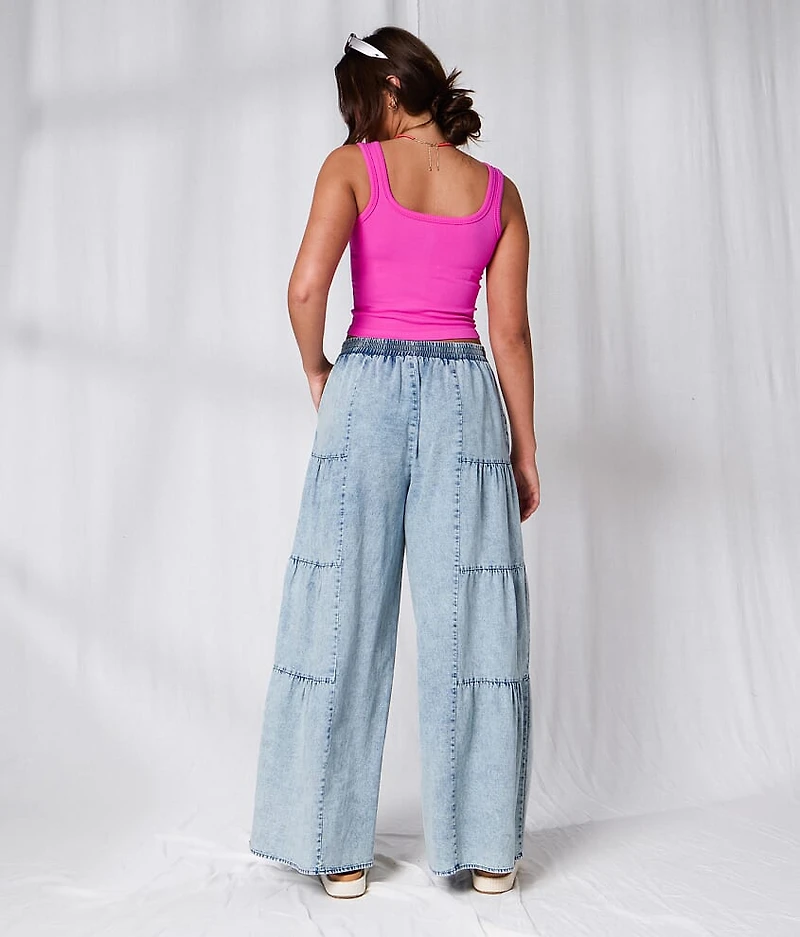 Tiered Wide Leg Pant