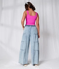 Tiered Wide Leg Pant