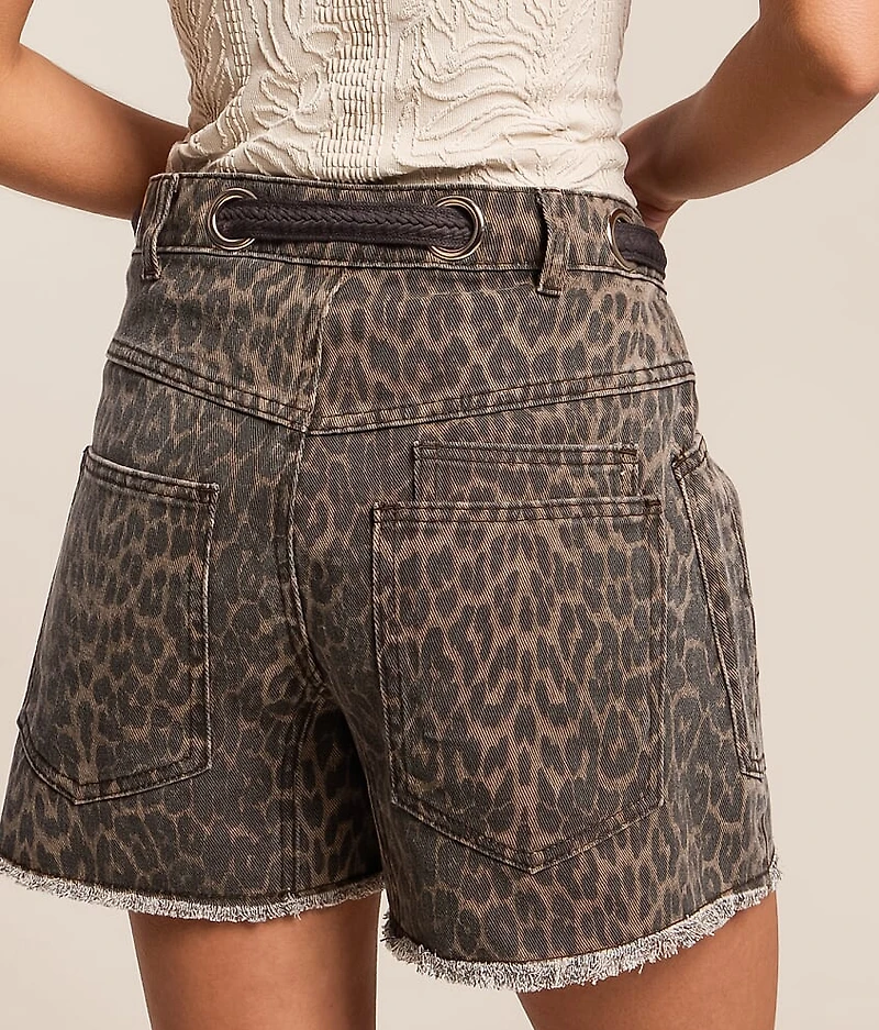 High Rise Cheetah Print Short
