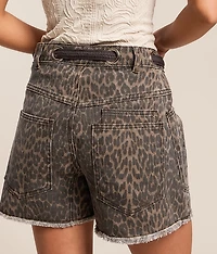 High Rise Cheetah Print Short