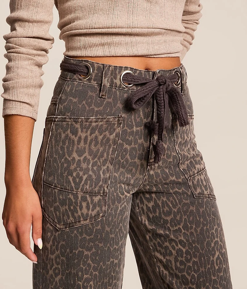 Leopard Print Barrel Stretch Pant