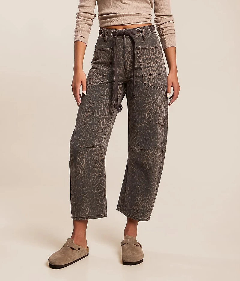 Leopard Print Barrel Stretch Pant