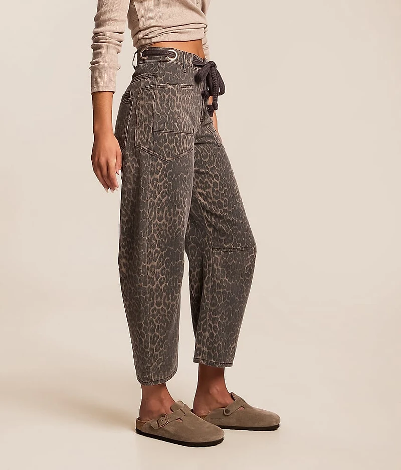 Leopard Print Barrel Stretch Pant