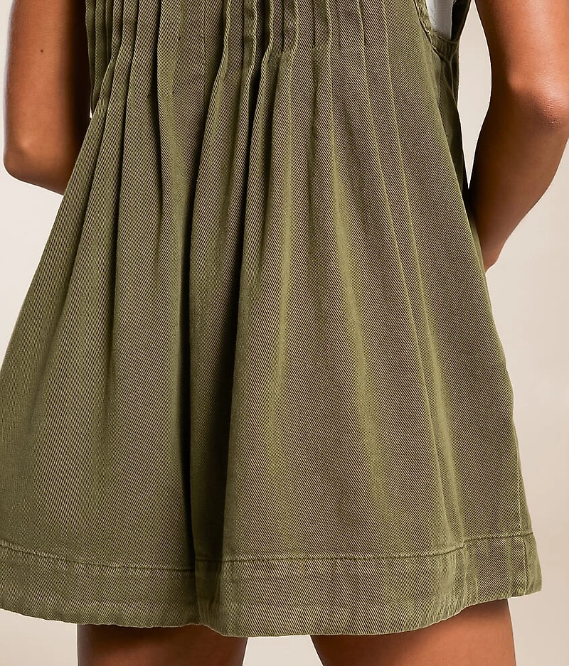 Front Tie Denim Romper