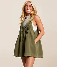 Front Tie Denim Romper
