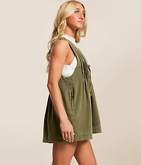 Front Tie Denim Romper