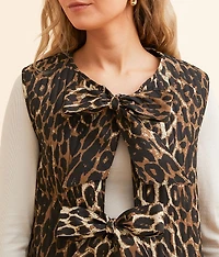 Front Tie Quilted Vest