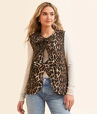 Front Tie Quilted Vest