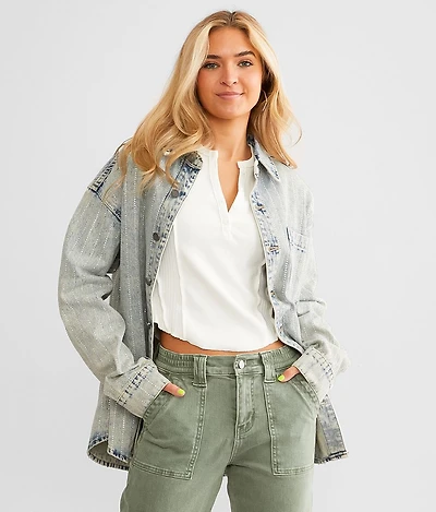 Bling Denim Shacket