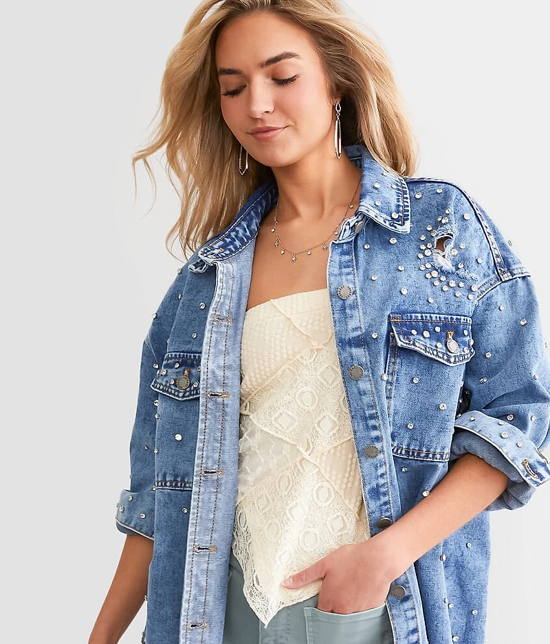 Rhinestone Denim Jacket