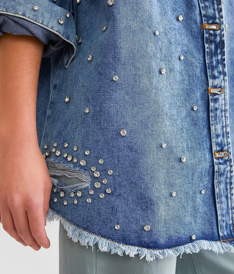Rhinestone Denim Jacket