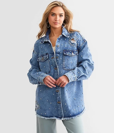Rhinestone Denim Jacket
