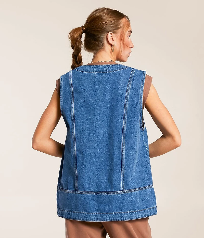Oversized Denim Vest