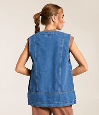 Oversized Denim Vest