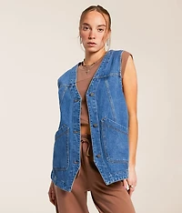 Oversized Denim Vest
